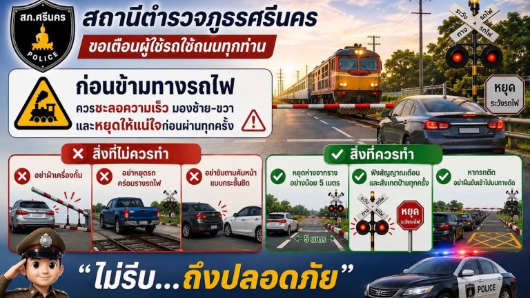 จุดตัดทางรถไฟ…ชะลอไว้ ปลอดภัยกว่า